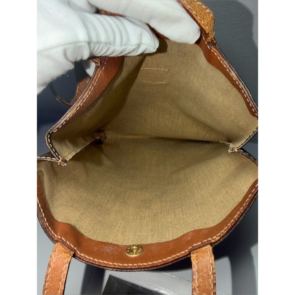 Celine Brown Monogram Tote with Tan Leather Trim - Picture 11 of 16